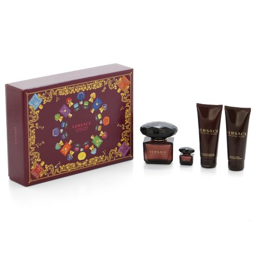 Versace Crystal Noir Great Gift Set EDT 90 ml, Crystal Noir Body Lotion 100 ml shower gel 100 ml Crystal Noir and miniatures Crystal Noi