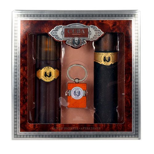 Cuba Cuba Gold Gift Set EDT 100 ml After Shave Cuba Gold 100 ml and keychain
