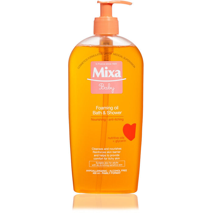 „Mixa“ aliejinis vonios ir dušo gelis – kūdikių aliejinis vonios putojantis gelis