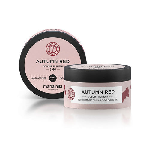 Maria Nila Autumn Red Color Refresh Mask - švelni maitinanti kaukė be nuolatinių spalvų pigmentų