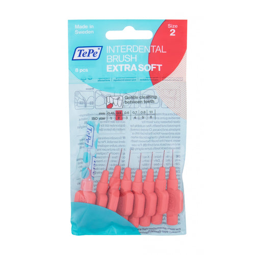 TePe Interdental Brush Extra Soft (0.5 mm pink 8 pcs) - Very fine interdental brushes 8.0pcs