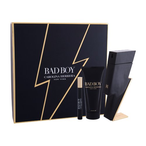 Carolina Herrera Bad Boy Gift set EDT 100 ml, shower gel 100 ml and miniature EDT 10 ml