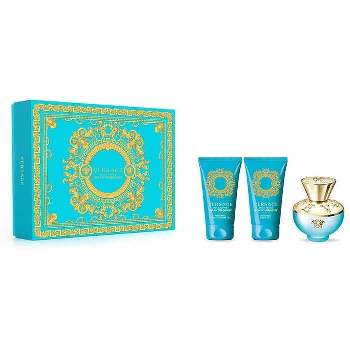 Versace Dylan Turquoise pour Femme Gift set EDT 50 ml, shower gel 50 ml and body gel 50 ml