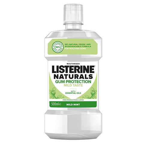 Listerine Naturals burnos skalavimo skystis nuo dantenų