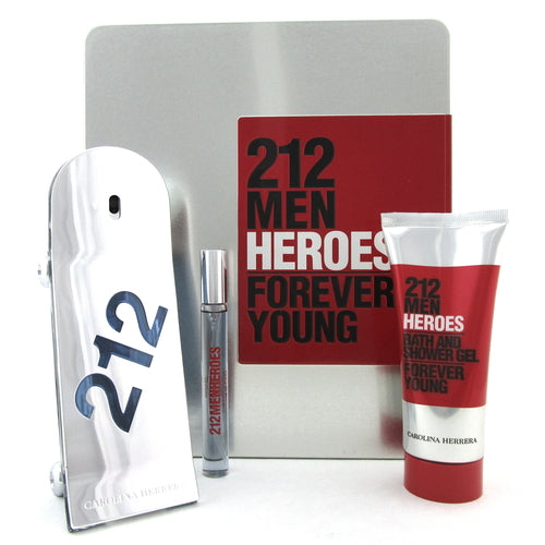 Carolina Herrera 212 Men Heroes Gift Set EDT 90 ml, shower gel 100 ml and miniature EDT 10 ml