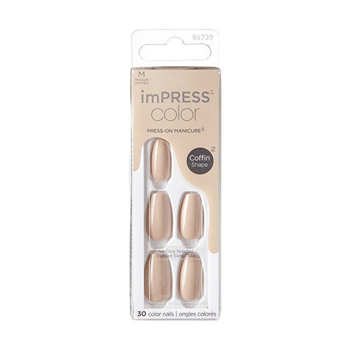 Kiss My Face ImPRESS Color MC Latte Nails 30 pcs