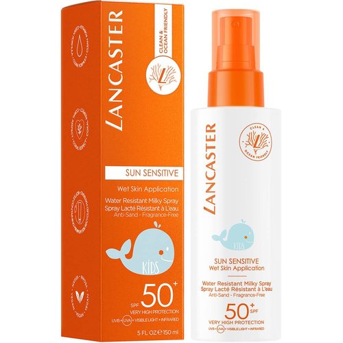 Lancaster Sun Sensitive Wet Skin Aplikacija vireniui atsparus pieniškas purškalas SPF 50