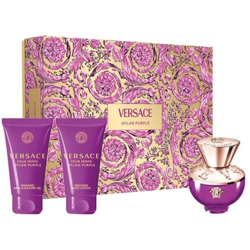 Versace Dylan Purple pour Femme Gift set EDP 50 ml, body lotion 50 ml and shower gel 50 ml