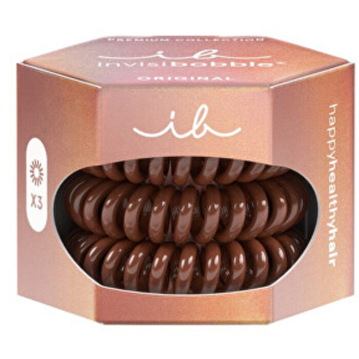 Invisibobble Original Premium Pretzel Brown - Hair Scrunchie (3 vnt.)