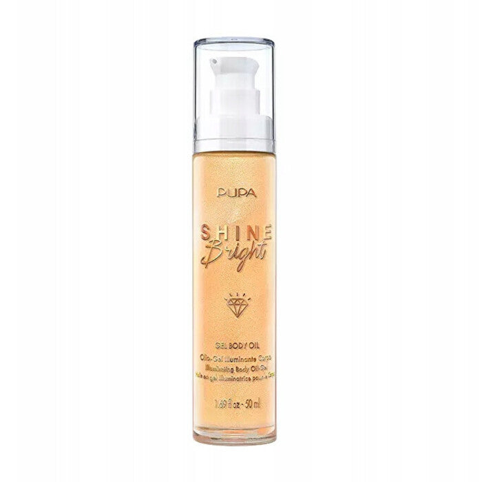 Pupa Shine Bright Gel Body Oil – šviesinantis kūno gelinis aliejus