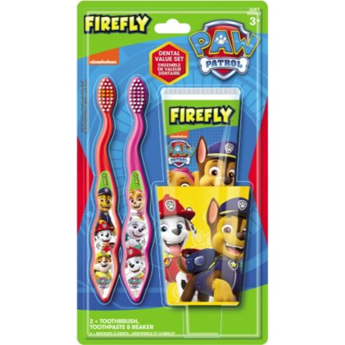 FRAGRANCES FOR CHILDREN Firefly Paw Patrol Dental Set Soft (Red and Pink) 1ml