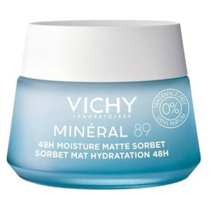 Vichy Minéral 89 48H Moisture Matte Sorbet - Hydrating mattifying face gel 50ml