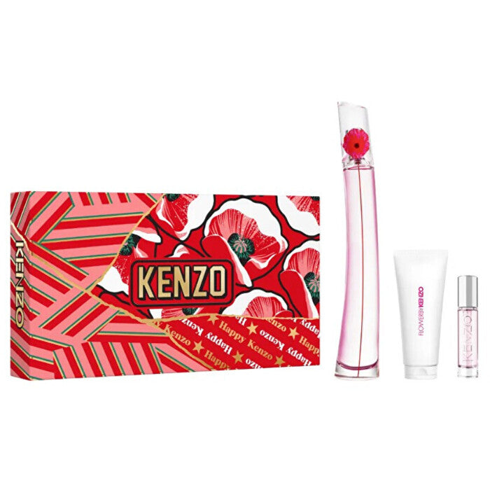 Kenzo Flower By Kenzo Poppy Bouquet Gift Set EDP 100 ml, body lotion 75 ml and miniature EDP 10 ml