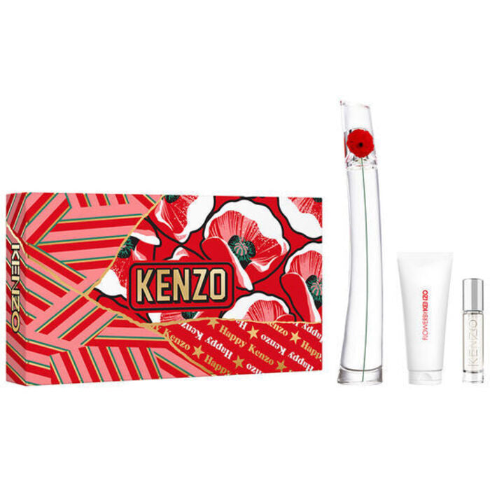 Kenzo Flower By Kenzo dovanų rinkinys EDP 100 ml, kūno losjonas 75 ml ir mini EDP 10 ml
