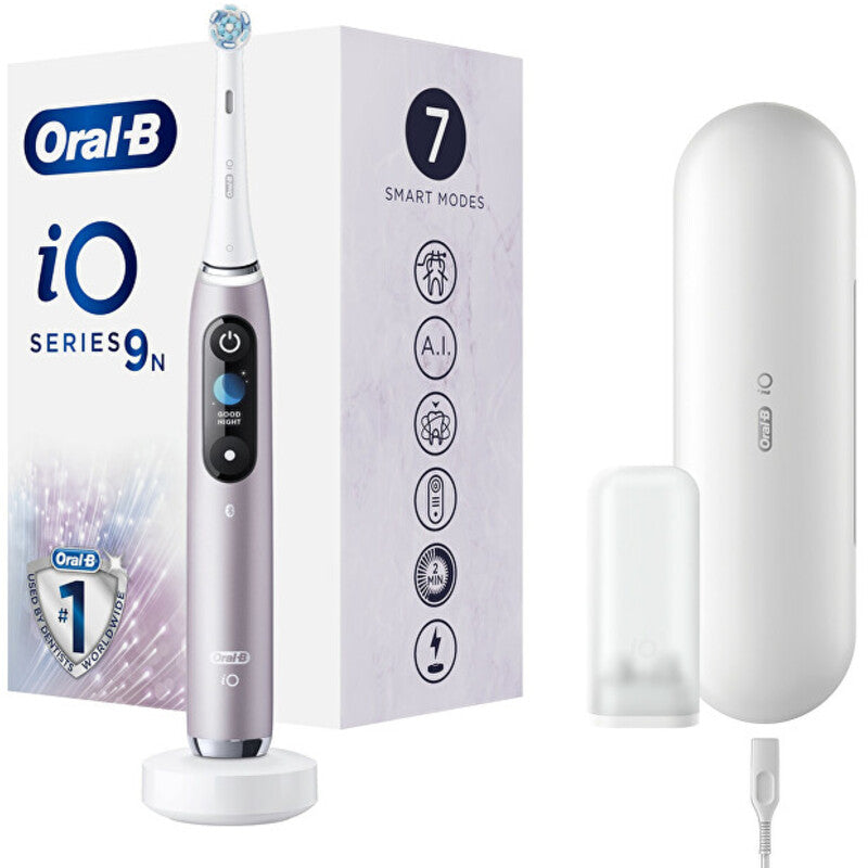 „Oral B iO Series 9“ (rožinis) – elektrinis dantų šepetėlis