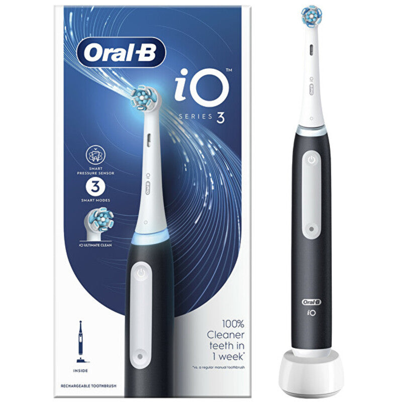 „Oral B iO Series 3“ (juodas) – elektrinis dantų šepetėlis
