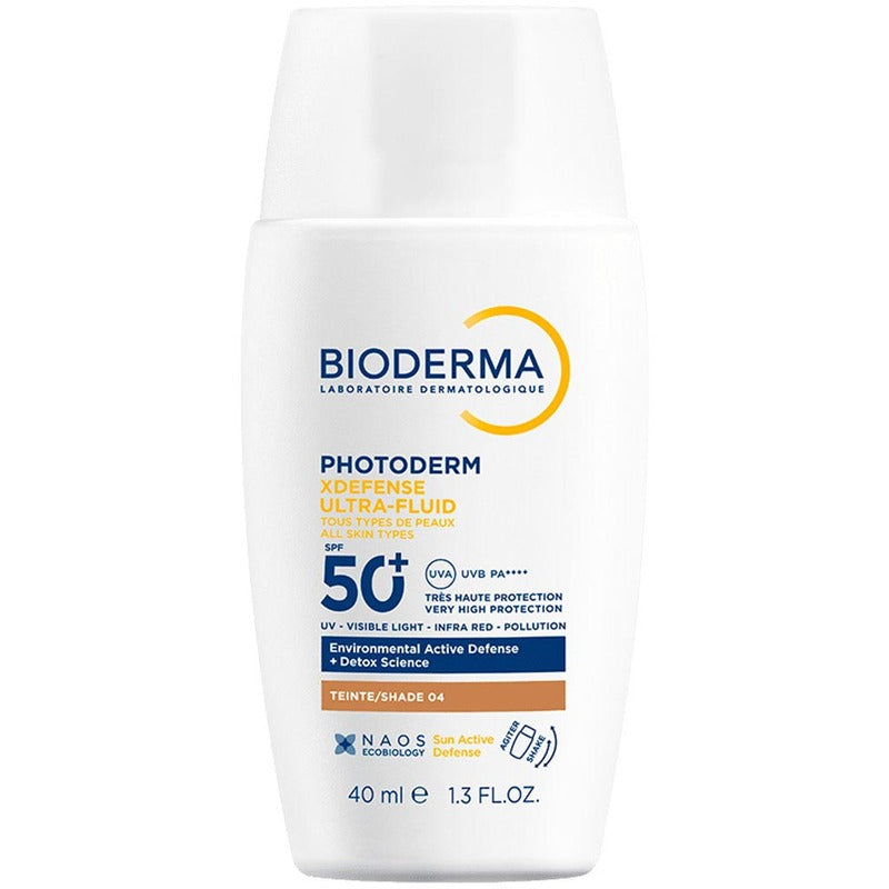 Bioderma Photoderm Xdefense Ultra-Fluid SPF 50+ - itin skysta apsauga nuo neigiamo išorės poveikio, saulės ir taršos 40 ml