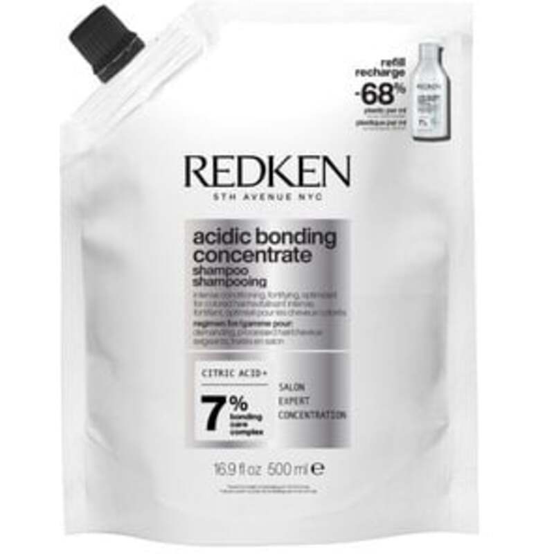 Redken Acidic Bonding Concentrate Šampūnas Papildymas – atkuriamojo ir apsauginio šampūno, skirto pažeistiems plaukams papildymas.