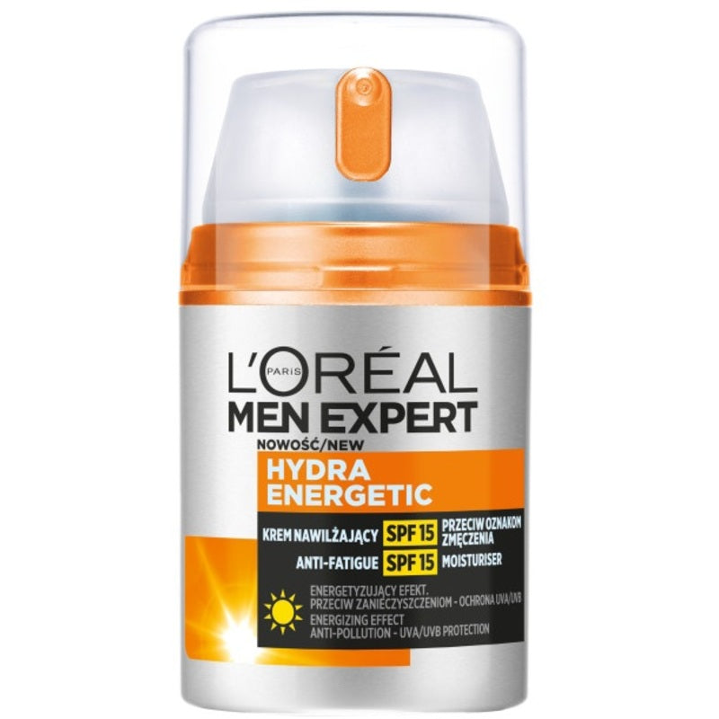 L´Oréal „Men Expert Hydra Energetic“ drėkinamasis kremas nuo nuovargio SPF 15 – drėkinamasis kremas pavargusiai odai
