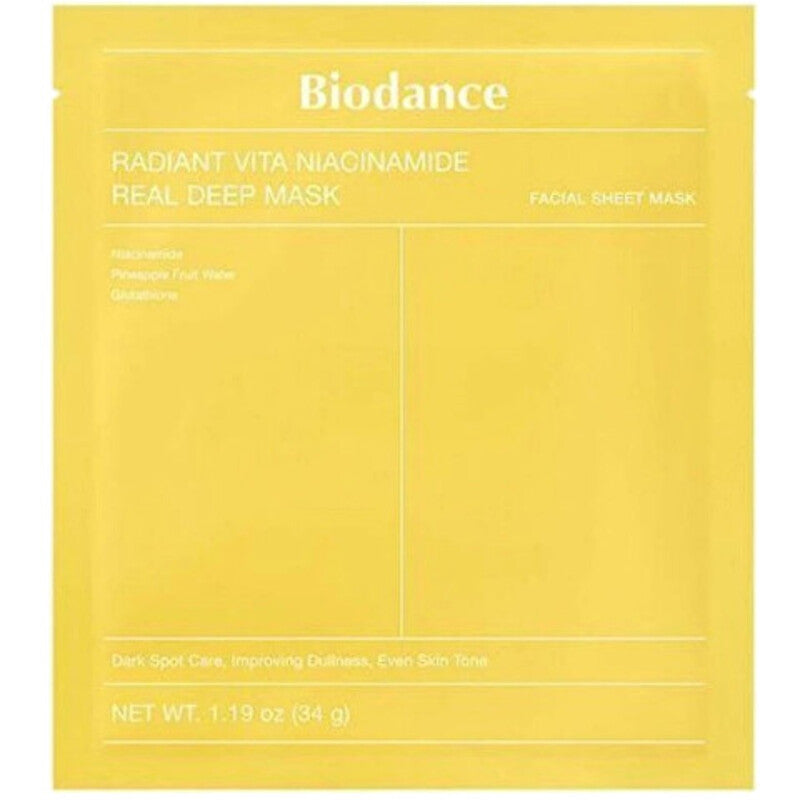 Biodance „Radiant Vita Niacinamid Real Deep Mask“ – skaistinanti hidrogelio kaukė