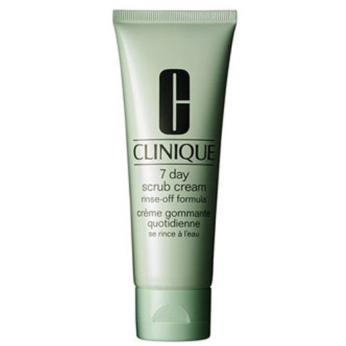 „Clinique 7 Day Scrub Cream“ – švelnus šveitiklis kasdieniam naudojimui.