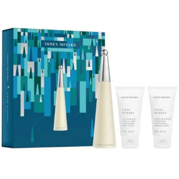 Issey Miyake L`Eau D`Issey dovanų rinkinys EDT 50 ml kūno losjonas l`Eau D`Issey 50 ml ir Shower Cream 50 ml l`Eau D`Issey