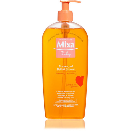 Mixa Oil Foaming Bath and Shower - Baby Oil Foaming Bath 400ml