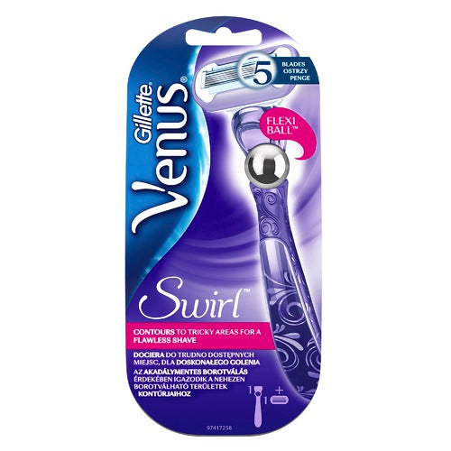 Gillette Venus Swirl Flexball - Shaver for Women + 1 replacement head