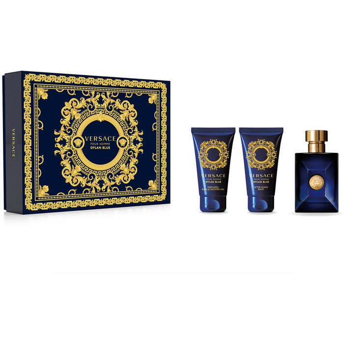  Versace Dylan Blue Gift Set EDT 50 ml, Shower Gel Dylan Blue 50 ml and Balm after Shave Dylan Blue 50 ml 