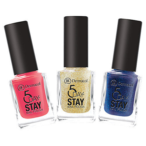 Dermacol 5 Days Stay Nail Polish 11 ml 55 Black Onyx