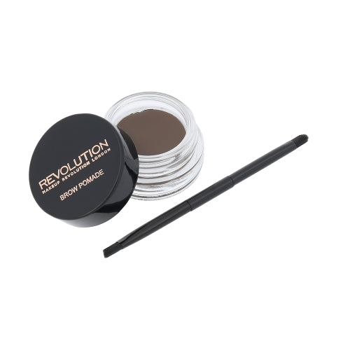 Makeup Revolution Brow Pomade With Double Ended Brush Soft Brown