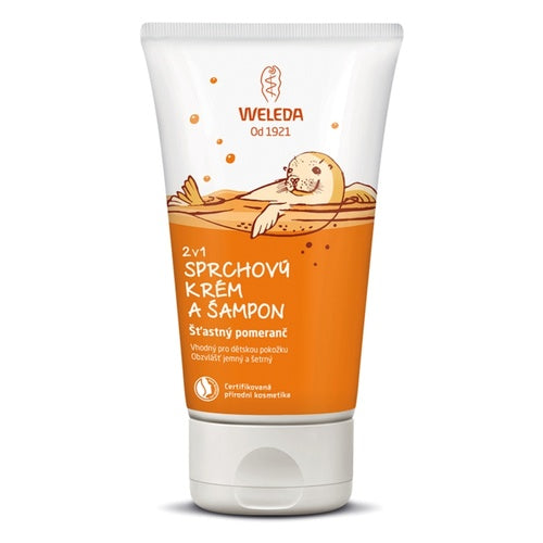 Weleda Shower cream and shampoo 2 in 1 Happy orange 150ml
