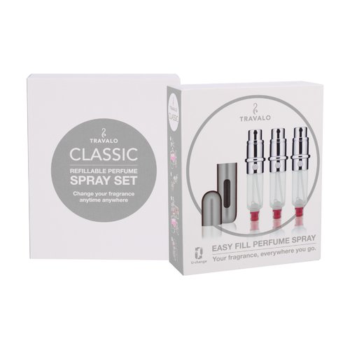 Travalo Travalo Classic HD SET Refilled Flacon 3x5 ml + Case Silver