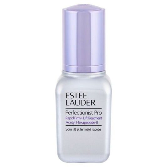Estee Lauder „Perfectionist Pro Rapid Firm+Lift“ procedūra su acetilheksapeptidu 8 – stangrinamasis serumas su stangrinančiu efektu.