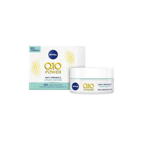 Nivea Q10 Power Anti-Wrinkle + Pore Refine Day Cream SPF 15 - Daily skin cream 50ml