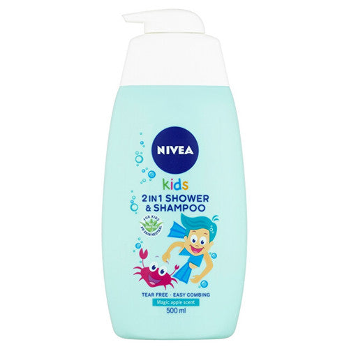 Nivea 2 in Shower & Shampoo - Baby shower gel and shampoo 2 in 1 with apple scent 500ml