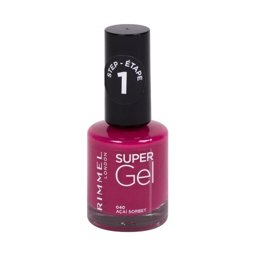 Rimmel Super Gel STEP1 - Gel nail polish 12 ml 064 Plum Pudding