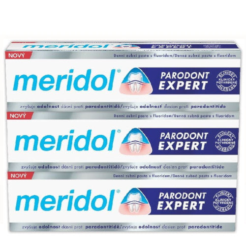 Meridol Paradont Expert Tripack Toothpaste (3 pcs) - Toothpaste against bleeding gums and periodontitis 75ml