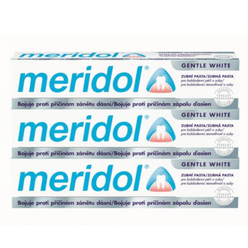 Meridol Gentle White Tripack Toothpaste (3 pcs) - Toothpaste with whitening effect 75ml