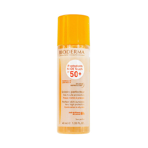 Bioderma Photoderm Nude Touch Fluid SPF 50+ - Protective toned fluid for combination to oily skin 40ml Light