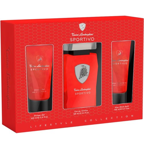  Lamborghini Sportivo Gift set EDT 125 ml, shower gel 100 ml and After Shave Balsam (after shave balm) 100 ml 