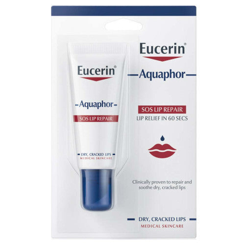 „Eucerin Aquaphor SOS“ lūpų balzamas sausoms ir suskilinėjusioms lūpoms