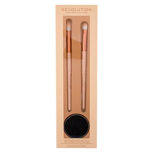 Makeup Revolution Define & Blend Set with Color Switching Sponge - Gift set of brushes