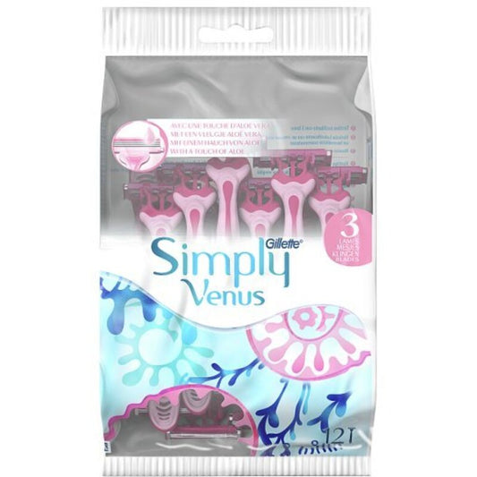 Gillette Simply Venus 3 Plus ( 8 + 4 pcs ) - Disposable razors