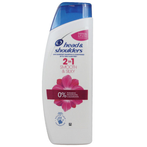 Head & Shoulders Smooth & Silky 2in1 šampūnas ir kondicionierius nuo pleiskanų – šampūnas nuo pleiskanų 2 viename