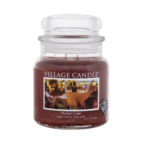 Village Cirle Mulled Cider – kvapni žvakė stiklinėje
