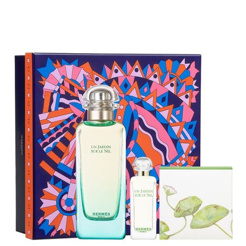  Hermes Hermes Un Jardin Sur Le Nil Gift Set EDT 100ml, Solid Soap 50g and Mini EDT 7.5ml 