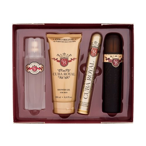 Cuba Royal dovanų rinkinys EDT 100 ml, aftershave 100 ml, dušo gelis 200 ml ir mini EDT 35 ml
