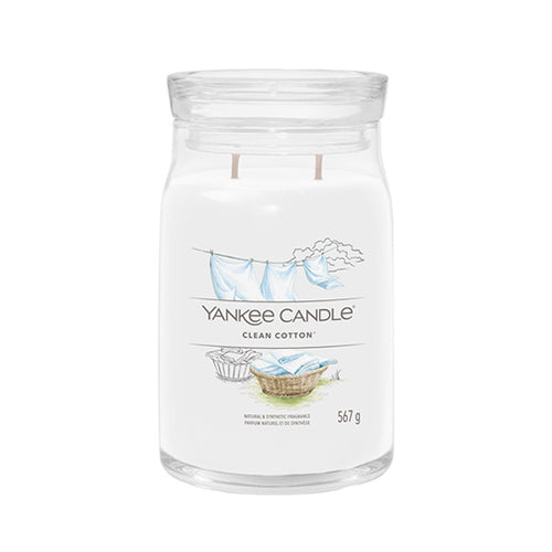Yankee Candle Švarios medvilnės žvakė „Signature“ (švari medvilnė)