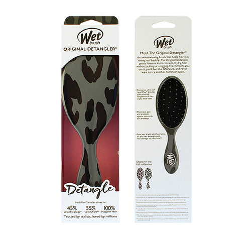 „Wet Brush Original Detangler Safari“ tamsiai pilkas leopardas